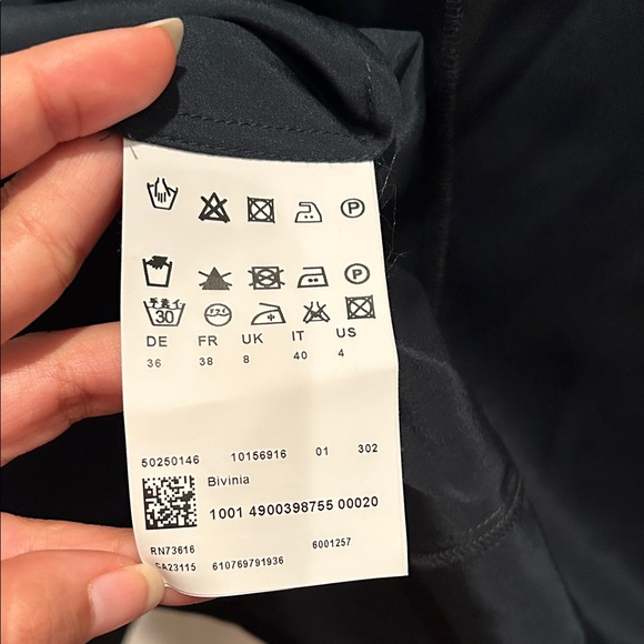 Boss Hugo Boss Dark Forrest Green/Blue Women's Button-up Top - Picture 8 of 9